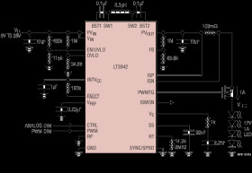 36V, 2A Synchronous Buck-Boost Converter and LED Driver