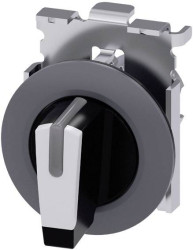 Siemens 3SU10622DN600AA0 3SU1062-2DN60-0AA0 Przełącznik pierścień przedni metalowy, podświetlenie blokada piaskowy szary