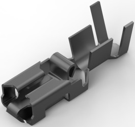 Uninsulated flat plug sleeve, 6.35 x 0.81 mm, 4.0 to 6.63 mm², AWG 11 to 9, phosphor bronze, tin-plated, 928960-7