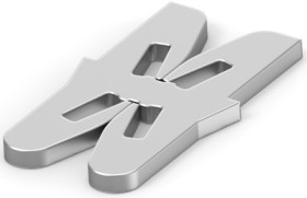 Uninsulated flat plug sleeve, 0.3 to 0.8 mm², AWG 34 to 18, brass, tin-plated, 4-1601000-2