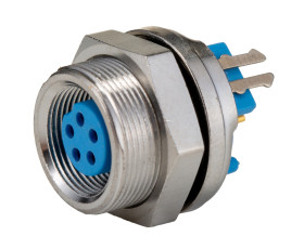Złącze wielostykowe przemysłowe 5-pinowe Subminiaturowe, panelowe Gniazdo TE Connectivity