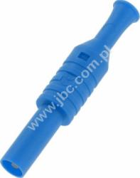 1065-BL Wtyk bezpieczny (tuleja stała), 4mm prosty, przył.przykręcane, 36A, 1000V=/~, kat.III, niebieski, ELECTRO-PJP, 1065BL