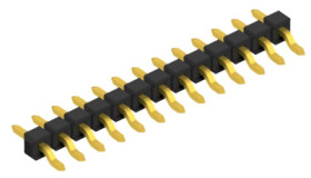 Pin header, 13 pole, pitch 2.54 mm, straight, black, 10080369