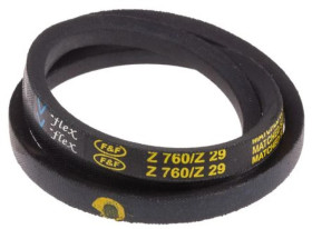 Pas napędowy, profil Z, materiał: PET, guma, 10mm x 6mm x 730mm, RS PRO