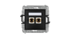 Mini Gniazdo Głośnikowe Pojedyncze (Typu Banan - Czerwony I Czarny Pozłacany...