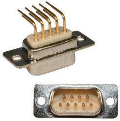 Złącze D-Sub 9-pinowe Męski Kąt prosty Montaż wtykowy raster 2.769mm Złoto