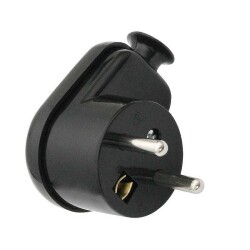 WTYCZKA SIECIOWA WT-16 KĄTOWA CZARNA 230V 16A /2162