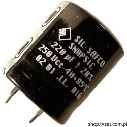 220UF-250V ELECTROLYTIC A-704169 ELECOS 220UF 250V SNAP SICSAFCO
