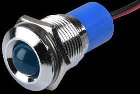 Q16P3CXXB24E Indicator LED, 24 V DC, 16 mm, wired, blue/BrC