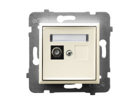 ARIA Gniazdo antenowe typu "F" pojedyncze ecru GPA-1UF/m/27 OSPEL