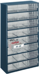 Steel magazine, with 24 drawers, blue, (L x W x D) 552 x 306 x 150 mm, STAHLMAGAZIN 1224-02