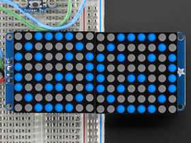 Adafruit 16x8 1.2" LED Matrix + Backpack - Ultra Bright Round Blue LEDs