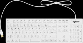 28063 Keyboard, USB, silicone, IP68, white