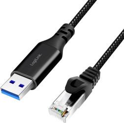 LogiLink USB 3.2 Gen 1 (USB 3.0) adapter [1x złącze męskie USB-A 3.2 (USB 3.0) - 1x złącze męskie RJ45 8p8c] CU0406 10.0