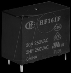 HF161F/012-HT Power relay, 12 V, 1 NO, 20 A