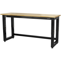 Sealey APMS22 Steel Adjustable Workbench with Wooden Worktop 1830mm - Heavy-Duty