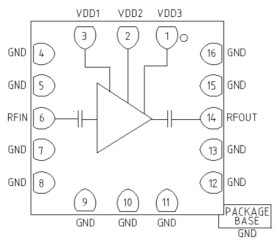 Aerospace GaAs PHEMT MMIC Low Noise Amplifier, 17.5 – 31.5 GHz