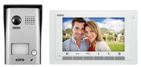 Wideodomofon ''EURA'' VDP-49A5 ''2EASY'' ekran 7'' biały A51A150 EURA-TECH