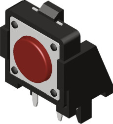 Diptronics DTSA-63N-V Przełącznik przyciskowy 12 V/DC 50 mA 1 x wył/wł chwilowy 1 szt.