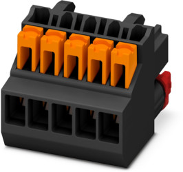 Socket, 5 pole, pitch 3.5 mm, straight, black, 1561123