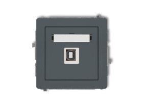 DECO Gniazdo USB-AB 2.0 grafitowy mat 28DGUSB-3 KARLIK