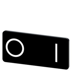 Etykieta samoprzylepna 12,5x27mm czarna biała inskrypcja /O I/ SIRIUS ACT 3SU1900-0AC16-0QG0 /10szt./