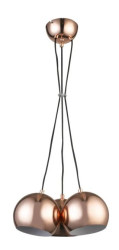 Lampa wisząca RAME z trzema stylowymi miedzianymi kloszami do salonu LP-2014/3P Light Prestige