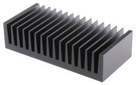 Radiator 75 x 160 x 40mm 1.1K/W Uniwersalny Prostokątny Alu