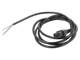 SCHAFFNER-813423 Kabel IEC C13 żeński 2m z blokadą IEC LOCK