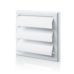 Wylot ścienny żaluzjowy 154x154mm fi 100mm brąz MW100AZKBR