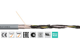 Kabel sterujący Chainflex CF140.UL liczba żył 12 Ekranowane Igus 0.75 mm² Srebrnoszary 100 m Poliuretan