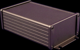 Aluminum enclosure, (L x W x H) 160 x 104 x 55 mm, black (RAL 9005), IP65, 1457N1602BK