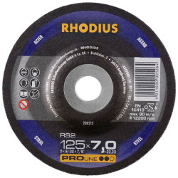 Rhodius 200213 RS2 Grinding Disc Dia 125mm Bore 22.23mm Steel 1 piece