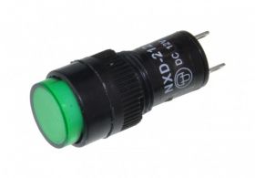 KONTROLKA LED FI 12MM 12V ZIELONA