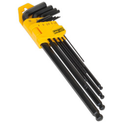 Siegen S01094 Ball-End Hex Key Set 9pc Extra-Long Metric