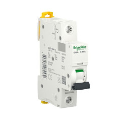 Wyłącznik nadprądowy MCB, Typ C, 1-biegunowy, 50A, 240V, 72V, Schneider Electric, A9F