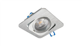 Oprawa Koral-S-1 Kwadrat Srebrna Szczotkowana Regulowana