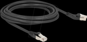 80624 RJ45 Network Cable Cat.6A S/FTP plug 45° left angled to plug str