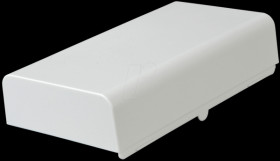 Plastic half-shell housing, 123 x 71 x 26 mm, grey