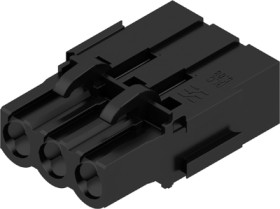 Socket header, 3 pole, pitch 5.08 mm, straight, black, 1712120000