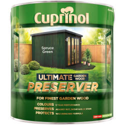 Cuprinol 5206121 Ultimate Garden Wood Preserver Spruce Green 4 litre