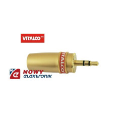 Wtyk JACK 3,5mm st.złoty JW460 VITALCO