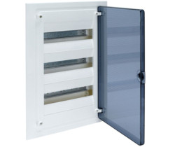 Rozdzielnica podtynkowa 36 modułowa 3x12M drzwi transparentne IP40 GOLF VF312TD HAGER