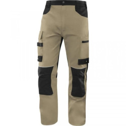 Spodnie robocze MACH 5 z bawełny/poliestru M5PA3, kolor: beżowo-czarny, rozmiar: S / M5PA3BNPT