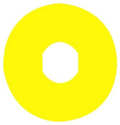 Tabliczka opisowa żółta okrągła fi90mm bez nadruku ZBY8101