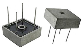 Mostek prostowniczy Jednofazowy 15A 1000V Połączenie silikonowe KBPC W