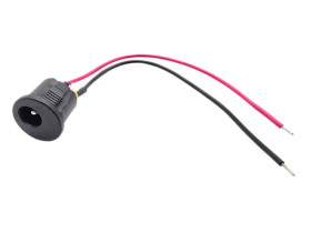 GNIAZDO DC 2,1 / 5,5 Z PRZEWODAMI 10 CM ZATRZASK