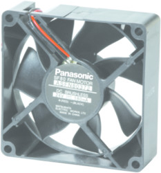 DC axial fan, 12 V, 80 x 80 x 25 mm, 45.6 m³/h, 27 dB, ball bearing, Panasonic ASFP82371