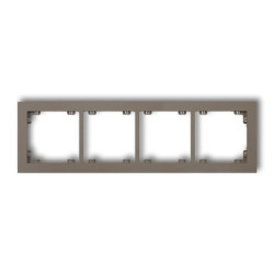 DECO Ramka poczwórna DECO Pastel Matt czekoladowy 49DR-4