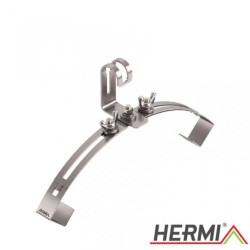 Podpora zwodu na gąsior, dwustronna regulacja, stal nierdzewna A2